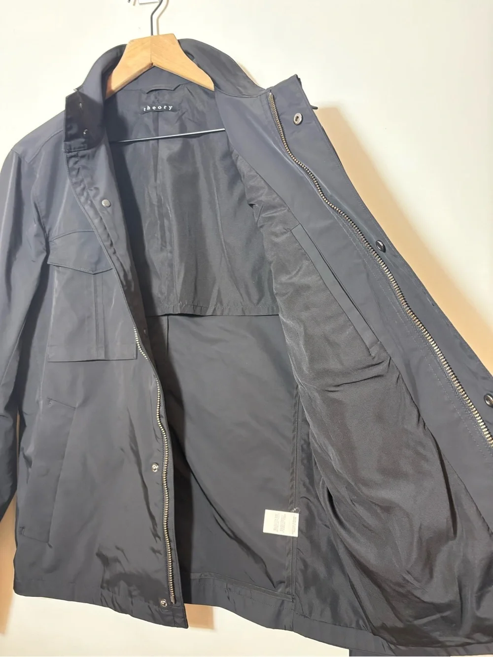 Theory 'Yost N Fuel' Canvas Slim Fit Utility Jacket Ink Black Size M